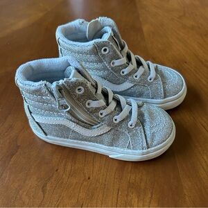 Vans High Top Glitter Toddler Sneakers Size 7